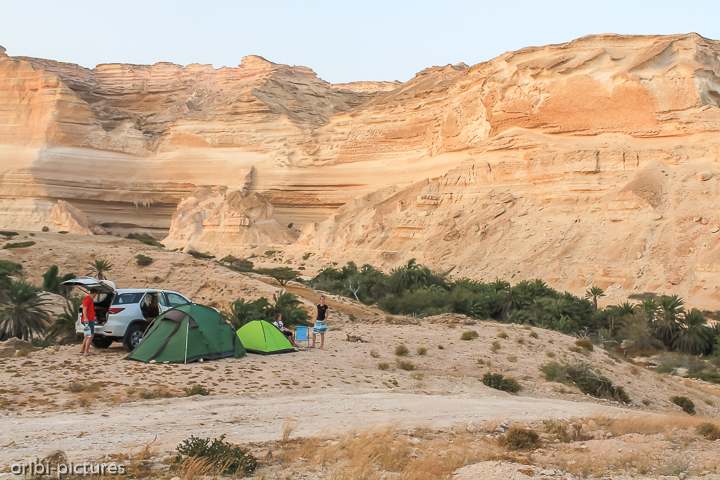 *Camping am Ende des Wadi Ash Shuwaymiyyah*<br><br><br><br>