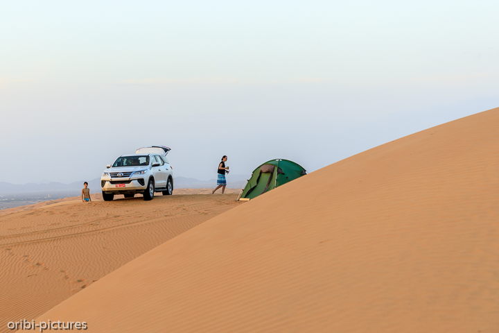 *Camping in den Dünen von Wahiba Sands*<br><br><br><br>