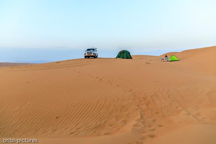 *Camping in den Dünen von Wahiba Sands*<br><br><br><br>