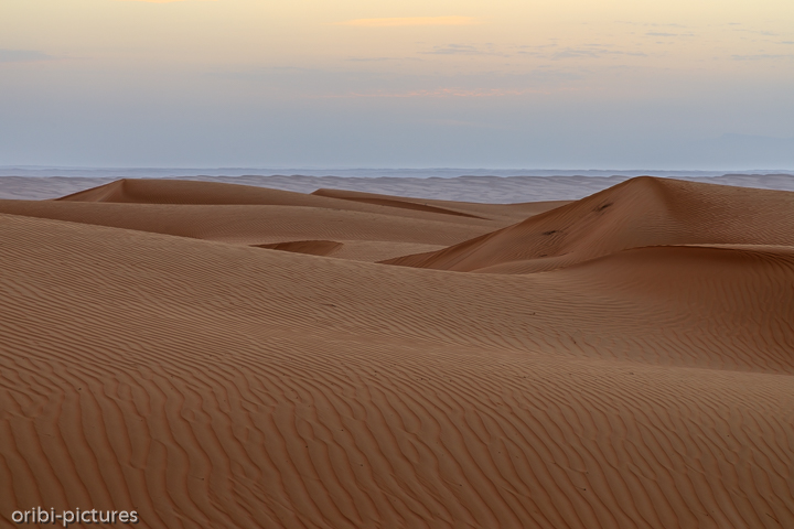 *Sonnenaufgang über den Dünen von Wahiba Sands*<br><br><br><br>