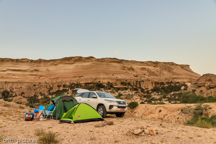 *Camping am Ende des Wadi Ash Shuwaymiyyah*<br><br><br><br>