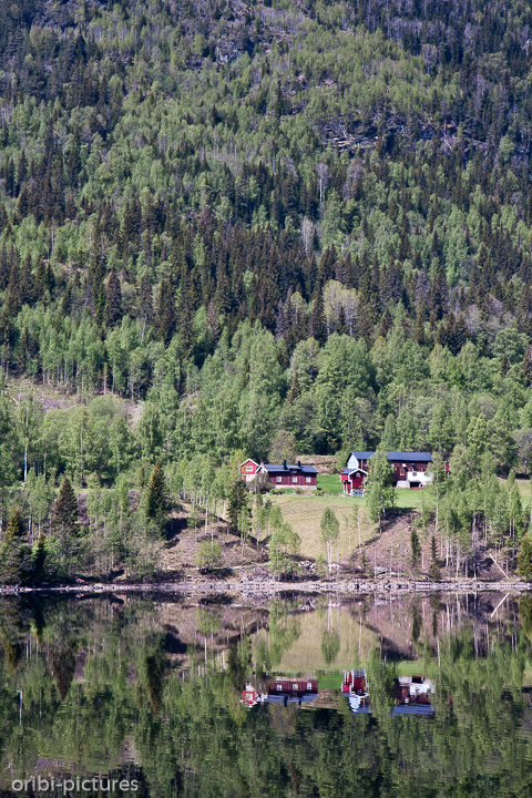 *Spiegelung*<br><br>An einem See entlang der sogenannten Abenteuerstraße zwischen Gol und Oslo.<br><br>